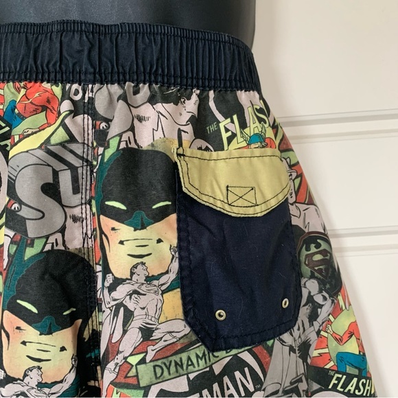 DC Comics BATMAN ROBin SUPERMAN SWIM TRUNKS mens large,‎ cartoon print, - Picture 9 of 9